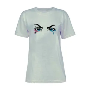 تی شرت آستین کوتاه زنانه مدل چشمک  کد K120 T