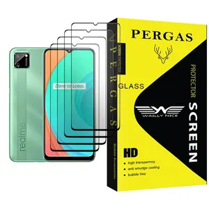 Waily Nice Pergas Glass MIX004 Screen Protector For Realme C11 Pack Of 4