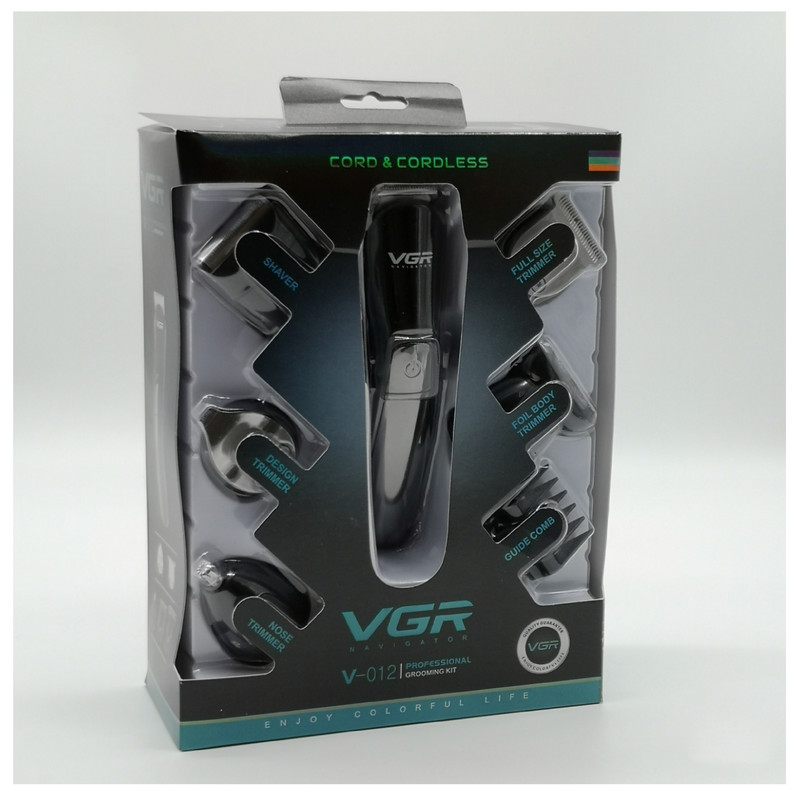 ست ماشین اصلاح موی سر و صورت و بدن وی جی ار مدل 012 ست ماشین اصلاح موی سر و صورت و بدن وی جی ار مدل 012