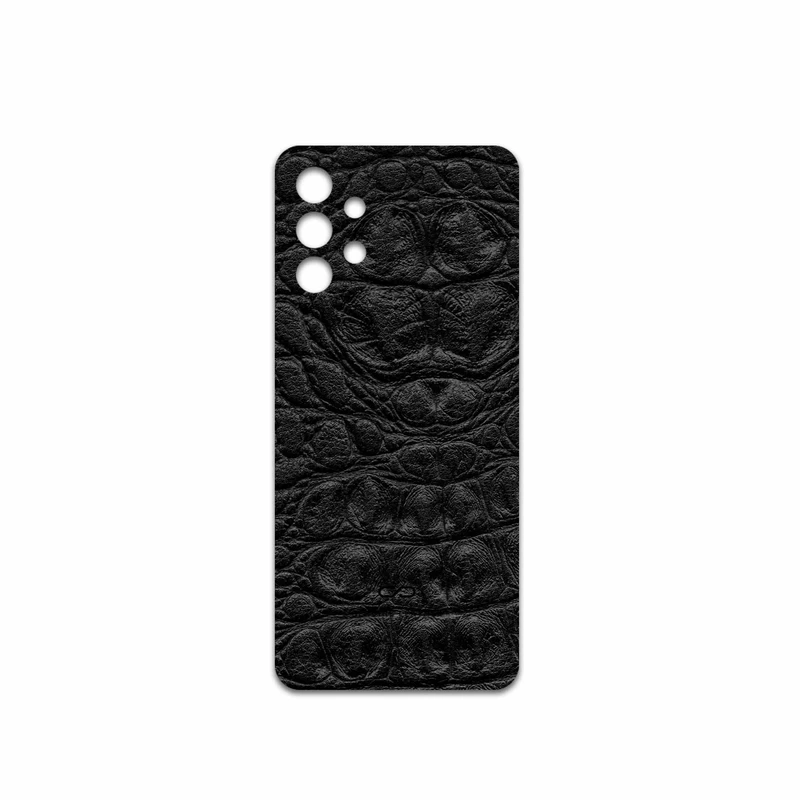 برچسب پوششی ماهوت مدل Black-Crocodile-Leather مناسب برای گوشی موبایل سامسونگ Galaxy A32 4G