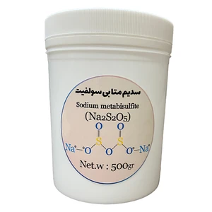 پودر سدیم متا بی سولفیت مدل na2s2o5 کد 136 وزن 500 گرم