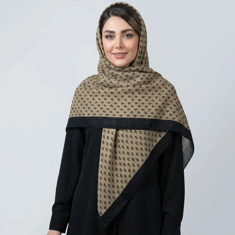 روسری زنانه نخی مدل حاشیه دار