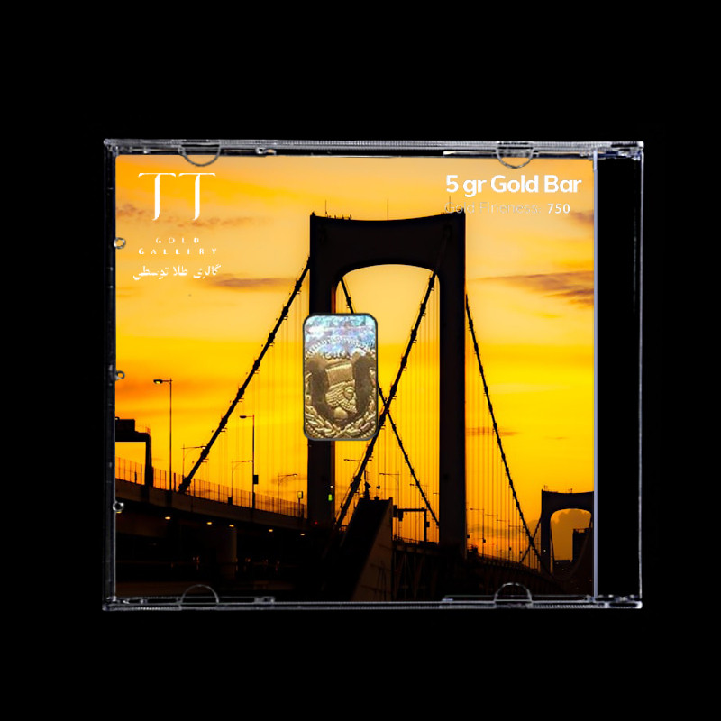 شمش طلا 18 عیار گالری طلا توسطی مدل 4640DE