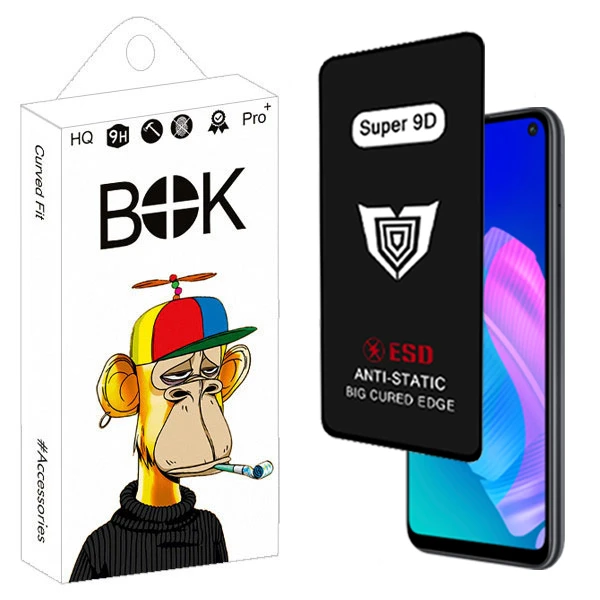 محافظ صفحه نمایش بوک مدل Super 9D Pro مناسب برای گوشی موبایل هوآوی y7p / Nova 7i