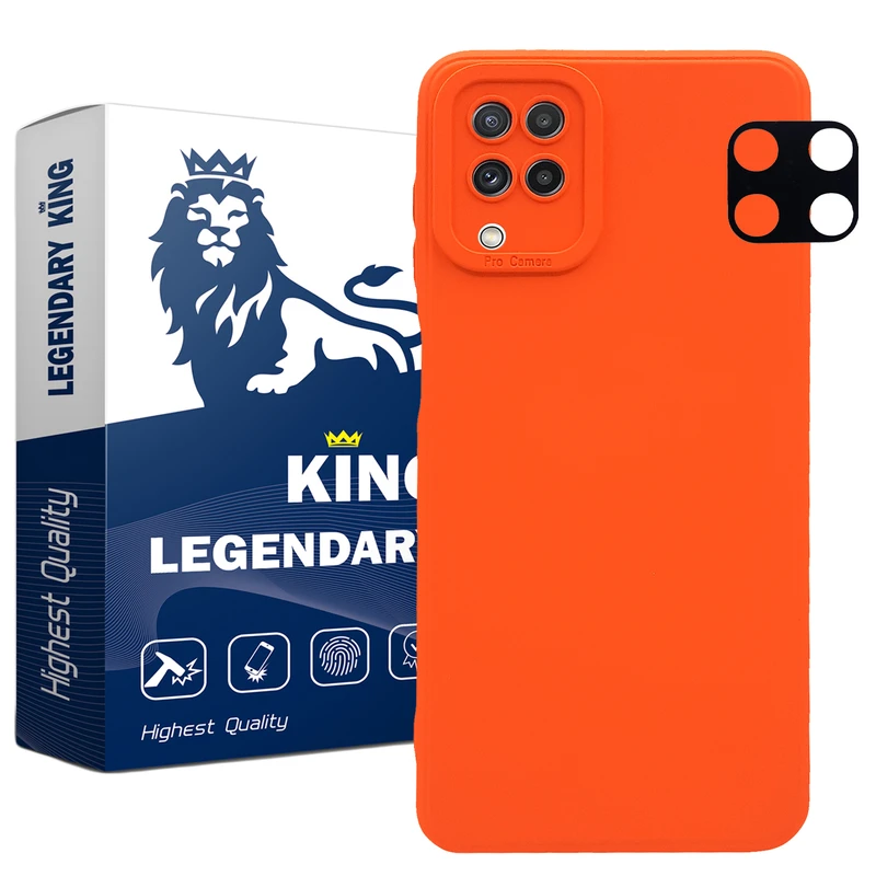  کاور لاین کینگ مدل Silikoni2022 مناسب برای گوشی موبایل سامسونگ Galaxy A22 4G به همراه  محافظ لنز