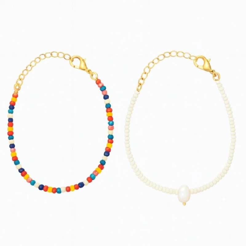 پابند زنانه مدل  منجوقی کد 29 بسته 2 عددی