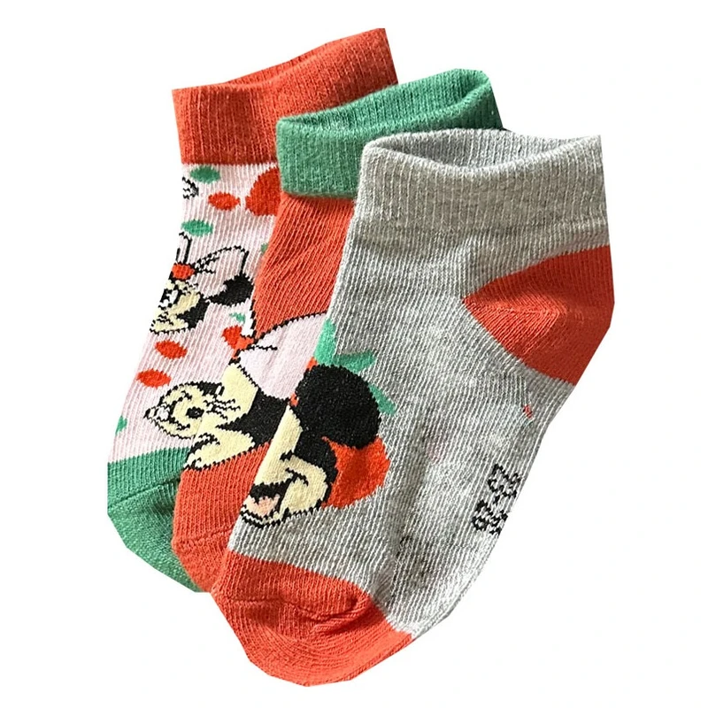 جوراب ساق کوتاه دخترانه دیزنی مدل 56 مجموعه 3 عددی