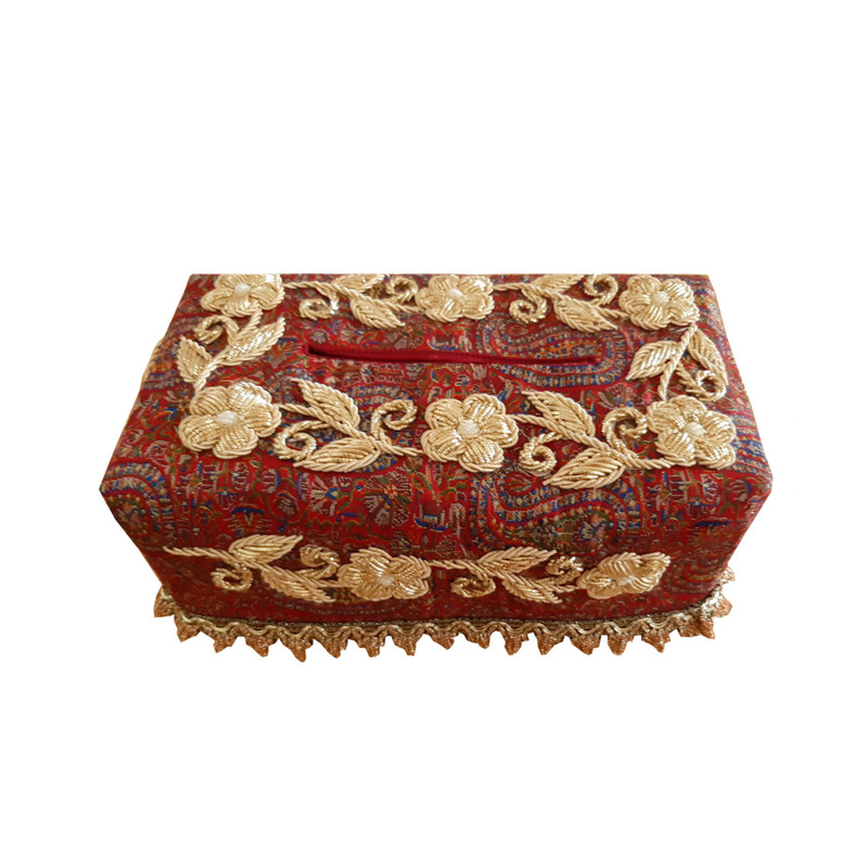 جعبه دستمال کاغذی سرمه دوزی مدل 0003