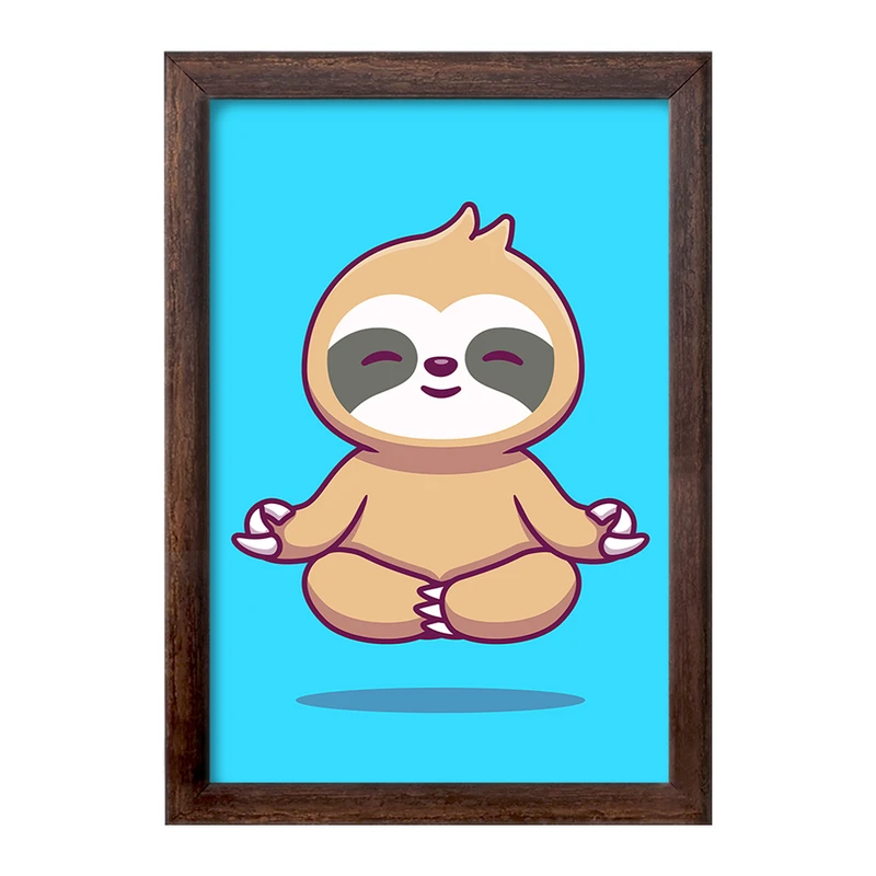 تابلو خندالو طرح  حیوانات بامزه تنبل کد 25431