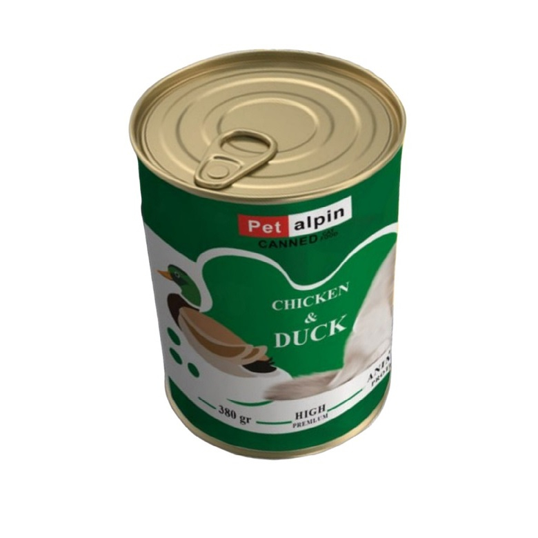 کنسرو گربه پتالپین مدل مرغ و اردک وزن 380 گرم