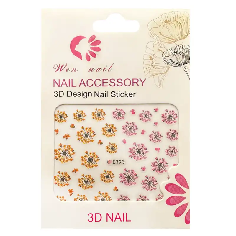 برچسب لنز ناخن مدل E-393