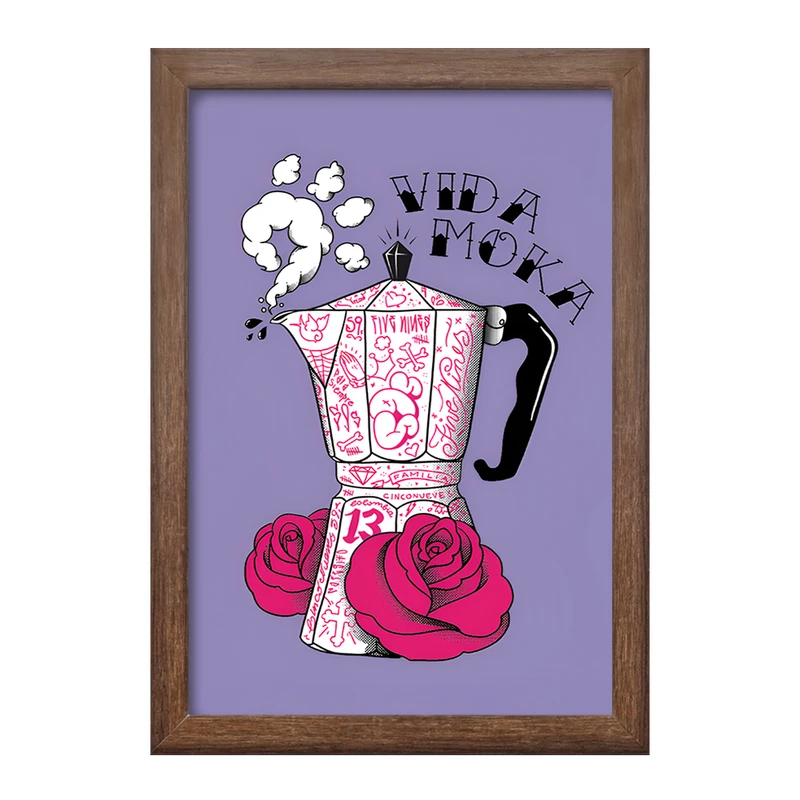 تابلو خندالو طرح موکاپات قهوه کد F11047