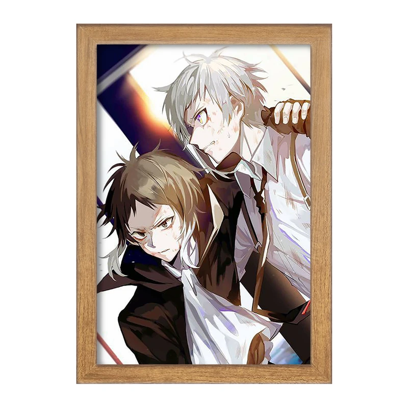 تابلو خندالو مدل آتسوشی و آکوتاگاوا انیمه سگ های ولگرد بانگو  کد 15659