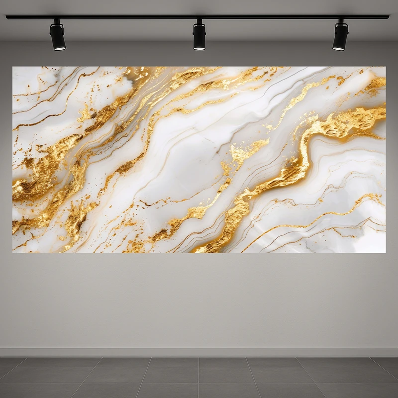 تابلو بوم طرح مخمل مرمر مدل رگه طلا کد AR3059859