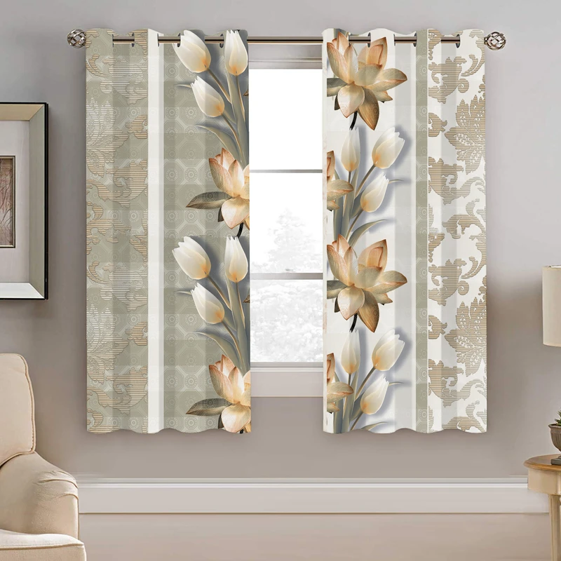 پرده نیروانا طرح گل مدل هازان کد 8434 سایز 140×200 سانتی متر