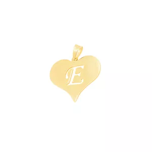 آویز گردنبند زنانه دلنار گالری مدل حرف E قلبی