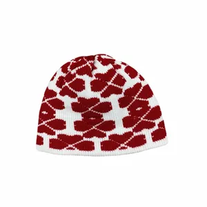 کلاه بافتنی مدل دورو گل چهارپر