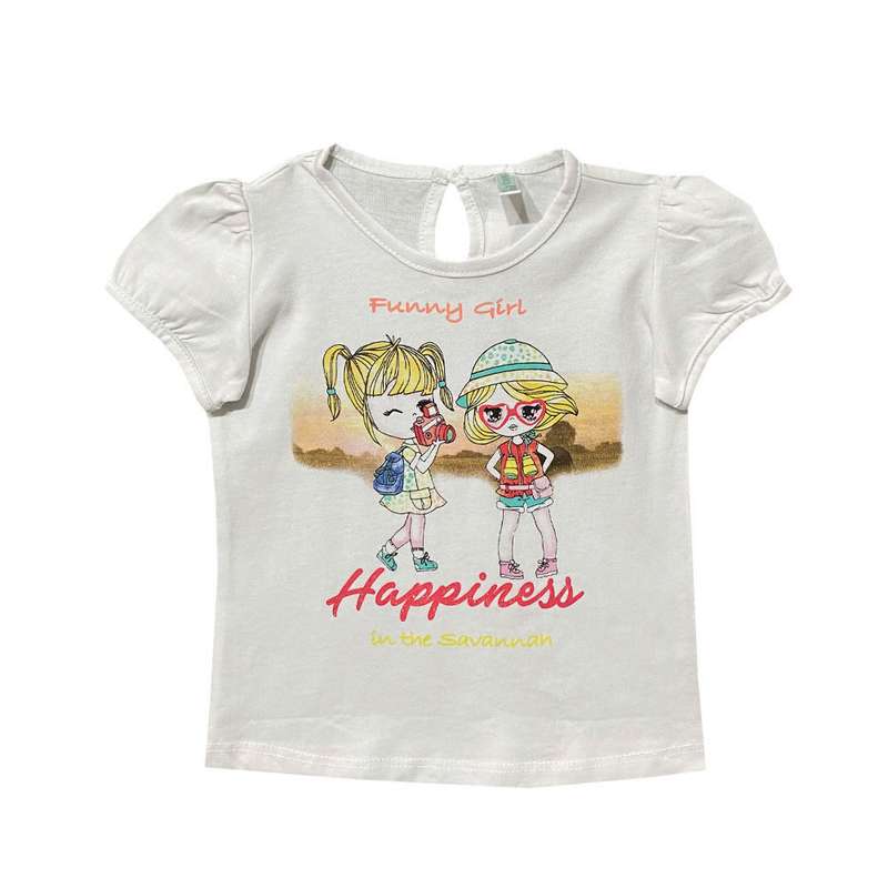 تی شرت آستین کوتاه دخترانه مدل 44207