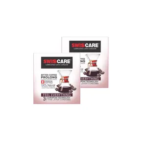 کاندوم سوئیس کر مدل Bitter Coffee Prolong مجموعه 2 عددی