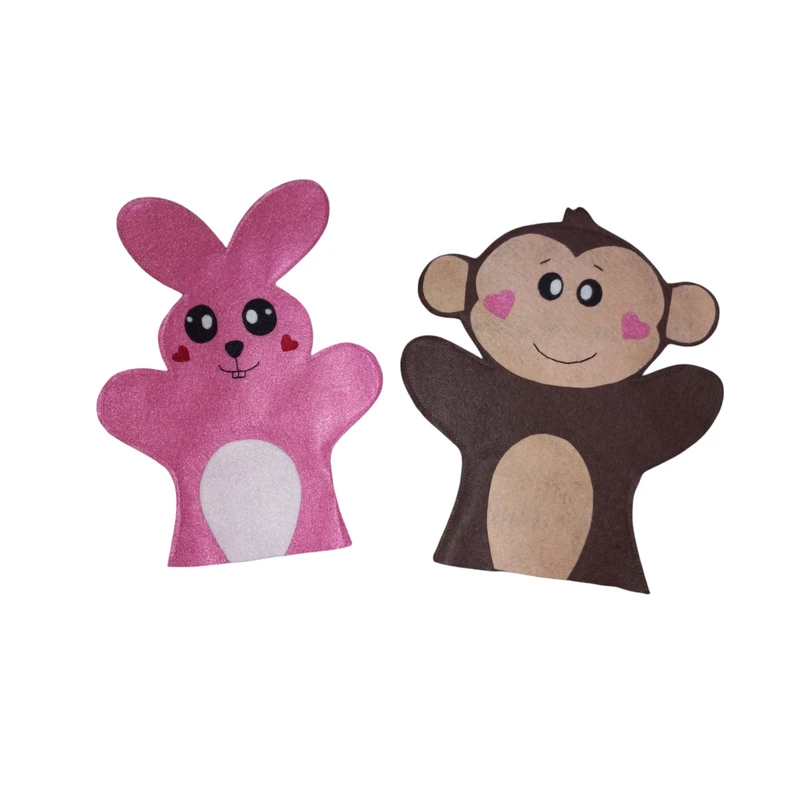 عروسک دستکشی مدل میمون و خرگوش