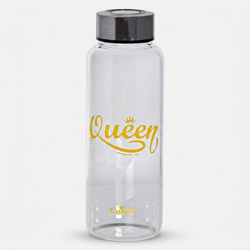 بطری شیشه ای یونیک طرح queen کد 3052