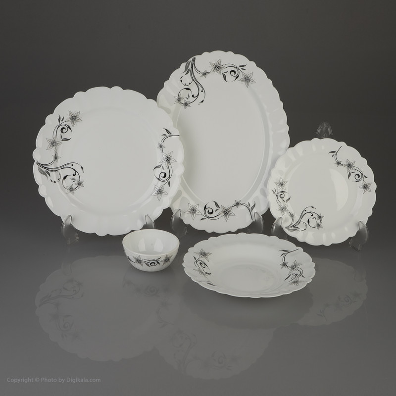 سرویس 25 پارچه اپال طرح دایره مدل سزار