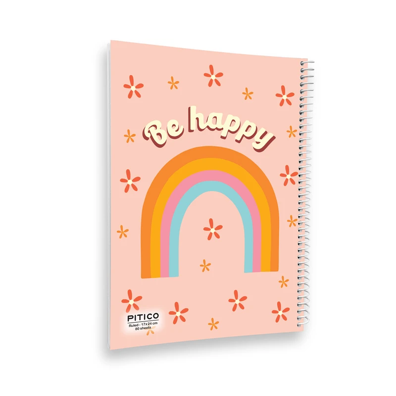 دفتر مشق 80 برگ پیتیکو مدل رنگین کمان کد 535