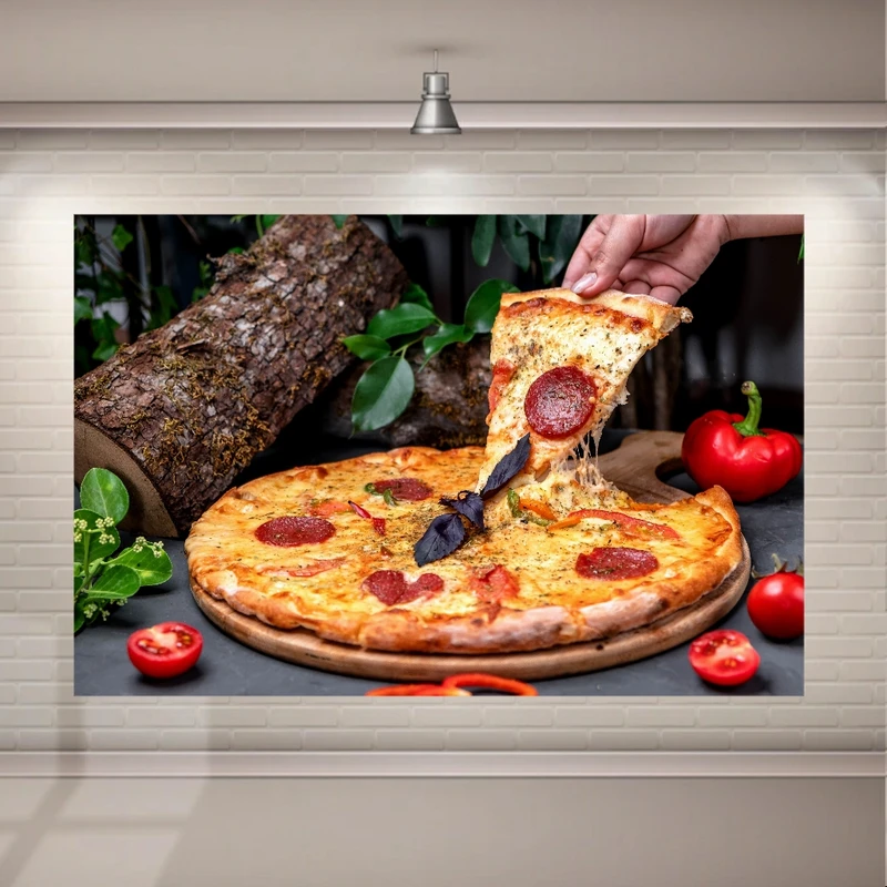 پوستر پارچه ای طرح پیتزا پپرونی کد P1417