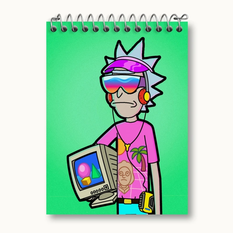 دفتر یادداشت 50 برگ خندالو مدل انیمیشن ریک و مورتی Rick and Mort کد 26591