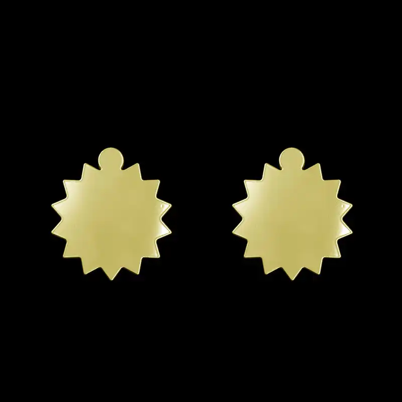 گوشواره طلا 18 عیار زنانه مدوپد مدل ستاره کد GA1-15614