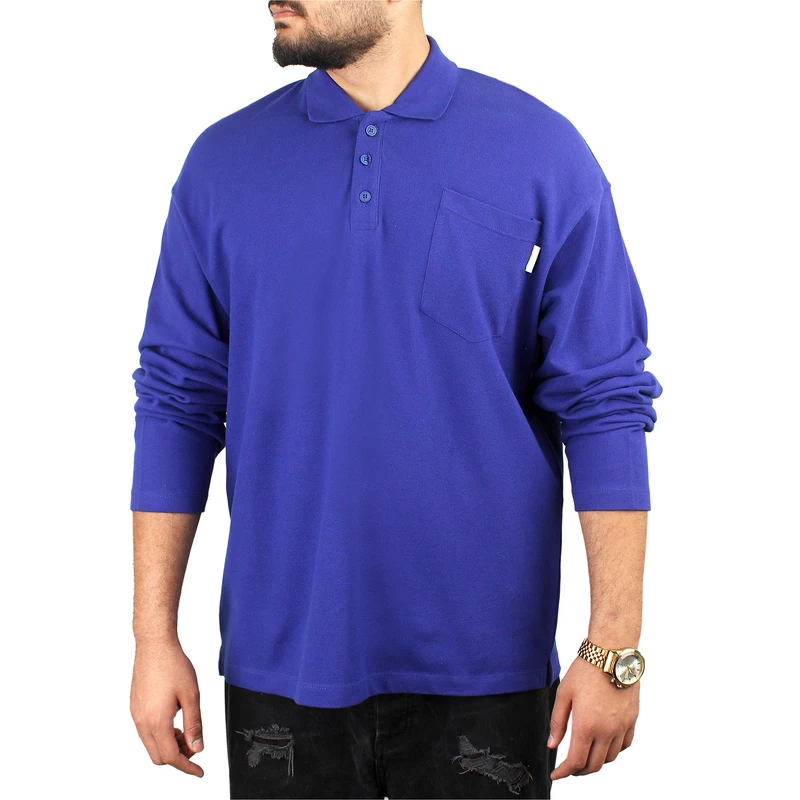 پولوشرت آستین بلند یقه برگردان مردانه مدل ABDKM