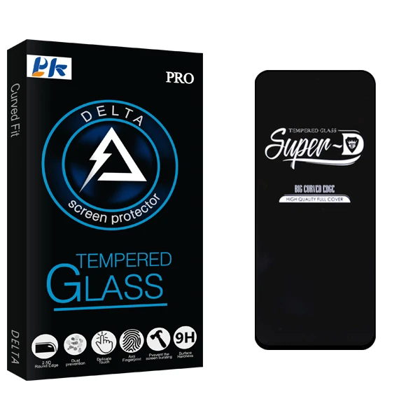 محافظ صفحه نمایش شیشه ای پی کی مدل Delta GlassSuper D مناسب برای گوشی موبایل شیائومی Note 9pro