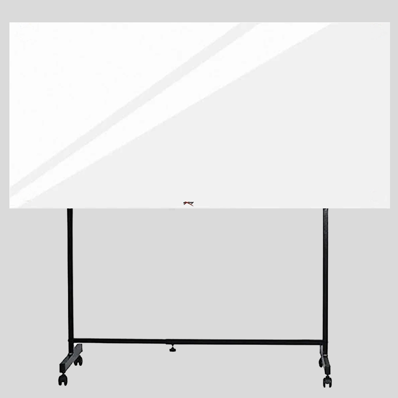 تخته وایت‌ برد شیشه‌ ای عکسنگ مدل P1890 سایز 180x90 سانتی متر به همراه پایه نگهدارنده