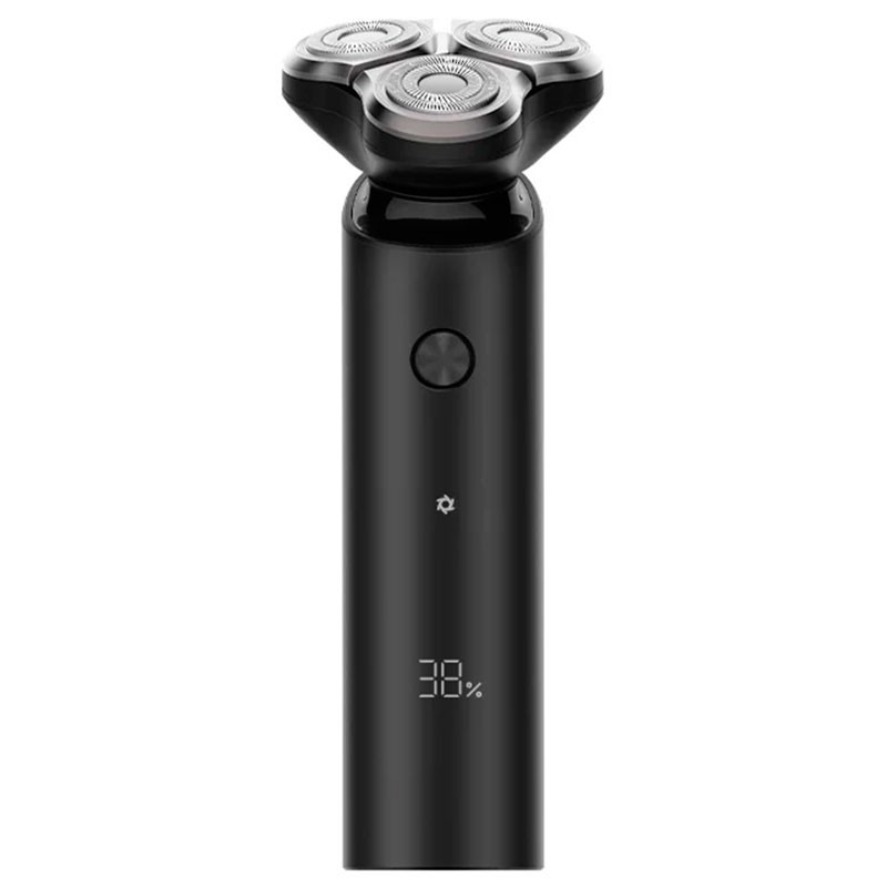 ماشین اصلاح موی صورت شیائومی مدل MIJIA S500 2021 با سه تیغه چرخشی 360 درجه، موتور ژاپنی، صفحه نمایش LED، ضد آب با قابلیت استفاده زیر دوش، شارژ سریع Type-C و همراه با سری یدک رنگ مشکی مات