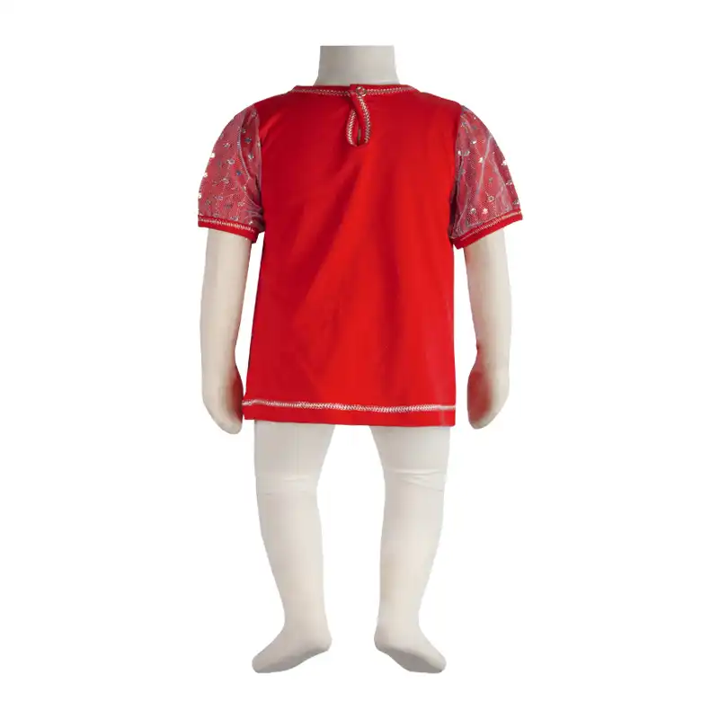 بلوز نوزادی آدمک مدل آستین پفکی گلدان کد 140569