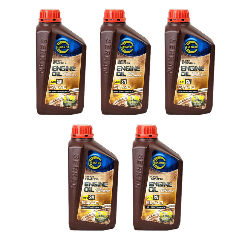 روغن موتور خودرو سرکان مدل SN 5W40 حجم 1 لیتر بسته 5 عددی