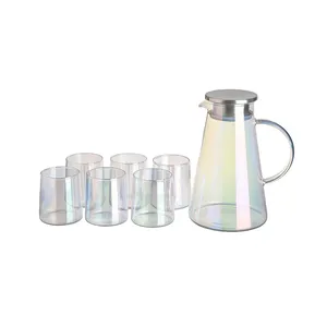 سرویس پارچ و لیوان 7 پارچه دلی مدل مخروطی