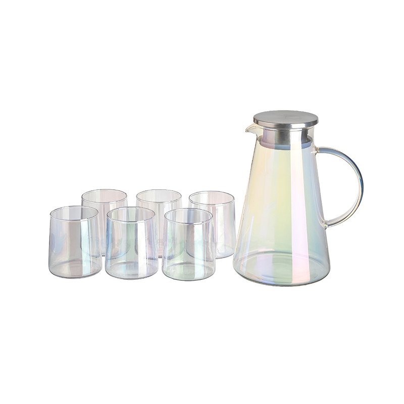 سرویس پارچ و لیوان 7 پارچه دلی مدل مخروطی