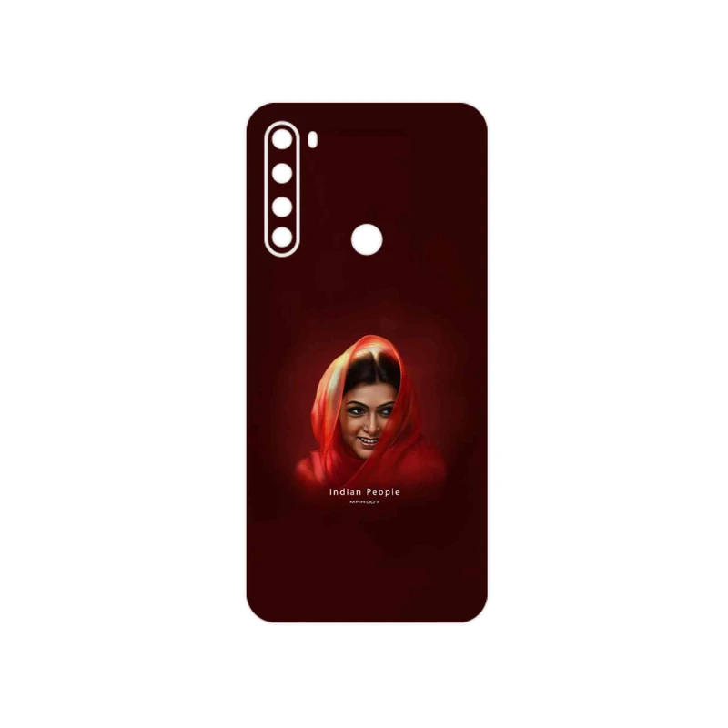 برچسب پوششی ماهوت مدل Portrait of an Indian Woman مناسب برای گوشی موبایل شیائومی Redmi Note 8 2021