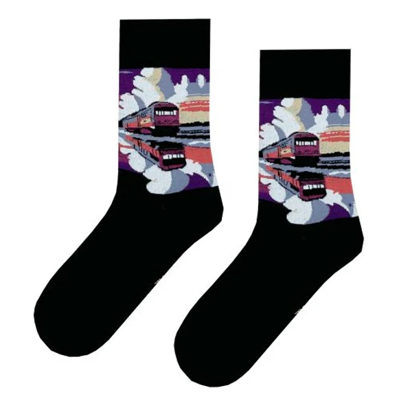 جوراب ساق بلند مردانه ال سون مدل انعکاس سفر کد PH883.2