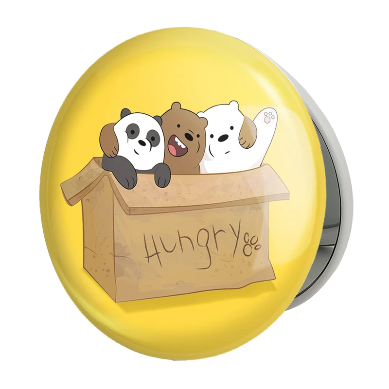 آینه جیبی خندالو طرح سه خرس کله پوک مدل تاشو کد 10603 