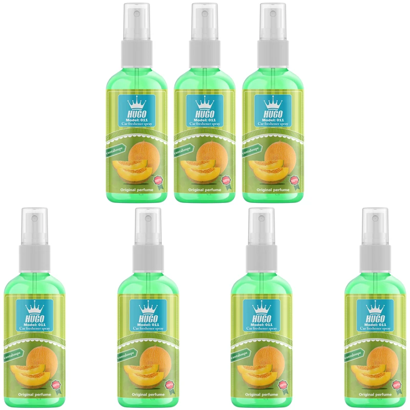 اسپری خوشبو کننده خودرو هوگو کد 011 با رایحه طالبی حجم 50 میلی لیتر بسته 7 عددی