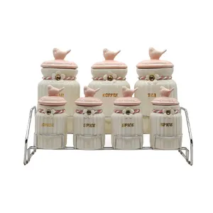 ست جای ادویه 7پارچه مدل گنجشک