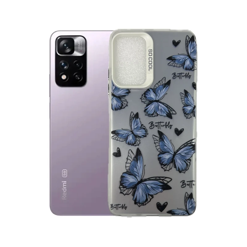کاور طرح پرواز پروانه ها مناسب برای گوشی موبایل شیائومی Redmi Note 11 Pro 4g