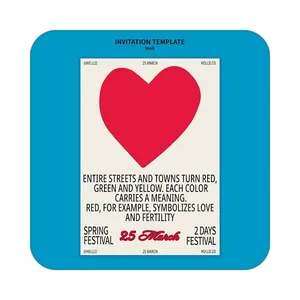 زیر لیوانی کاکتی طرح عاشقانه مدل mp38689