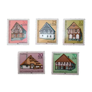 تمبر یادگاری مدل خانه کد bc-1273 مجموعه 5 عددی