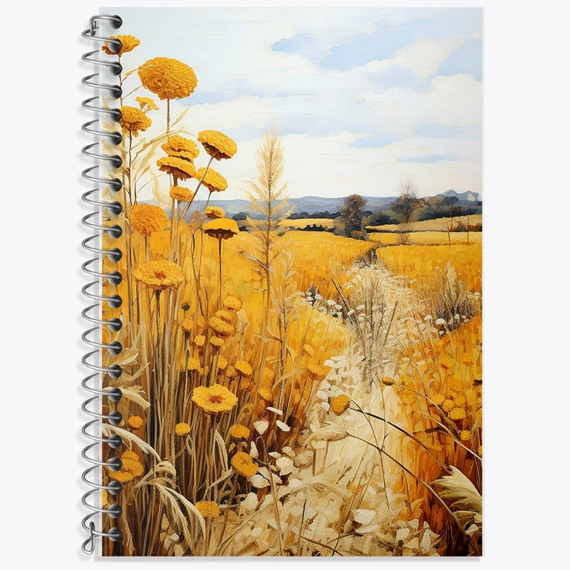 دفتر زبان 50 برگ خندالو مدل دو خط طرح منظره کد F461