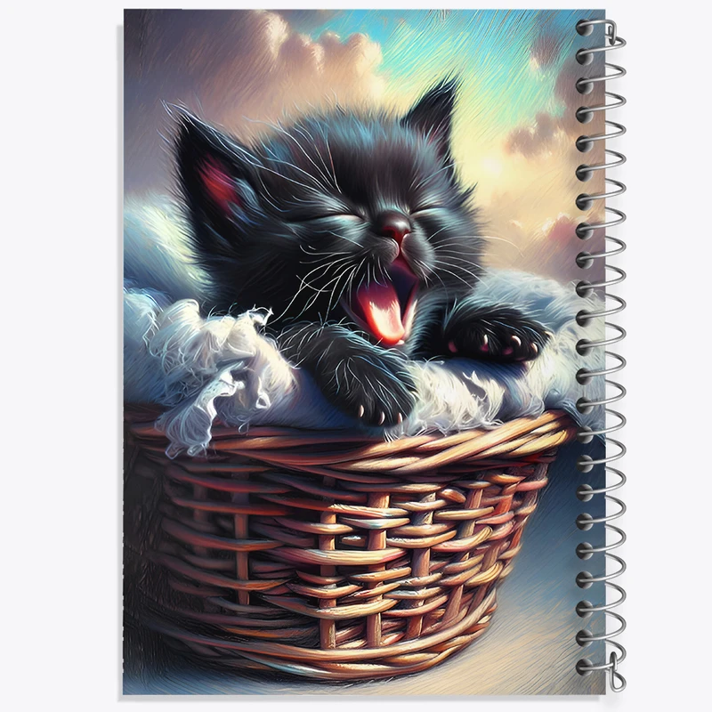 دفتر مشق 100 برگ خندالو طرح گربه بامزه کد F6668