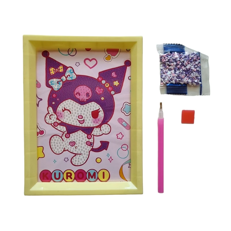 بازی آموزشی مدل ساخت تابلو نقاشی الماسی قاب دار طرح کرومی02