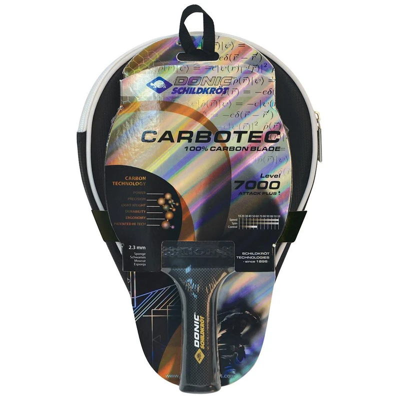 عکس شماره 5 : راکت پینگ پنگ دونیک مدل carbotec 7000 به همراه کاور